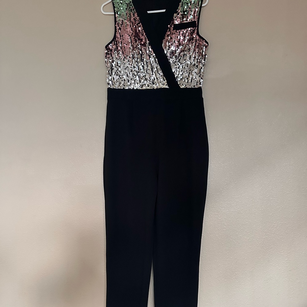 Sequin Black Jumpsuit